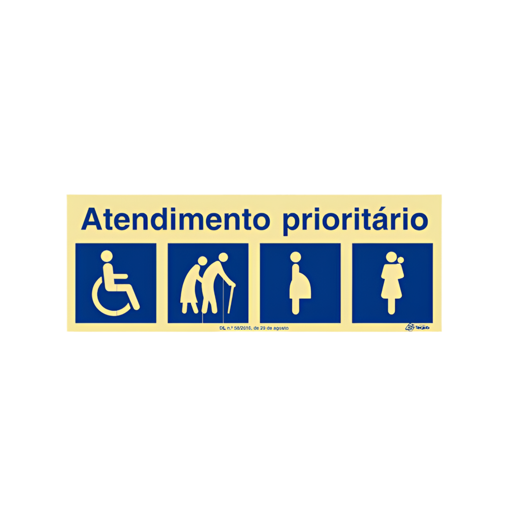 Priority Service Sign - Opaque PVC 200x70mm