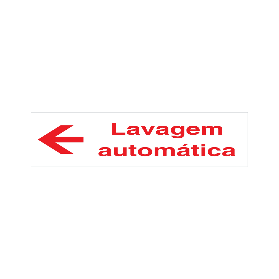 Sinalética Informação Painéis: Lavagem Automática (Esquerda) – IN2031