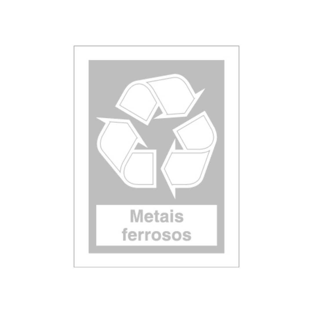 Sinalética Informação Metais Ferrosos - CQ0062