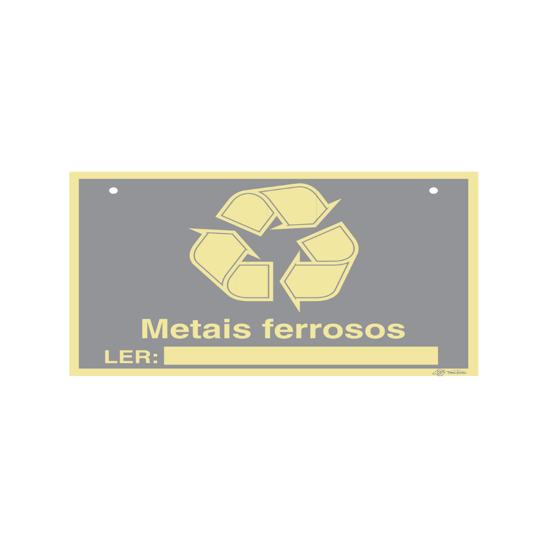 Sinalética Informação Identificação de Big Bags e Contentores Metais Ferrosos – IN1925