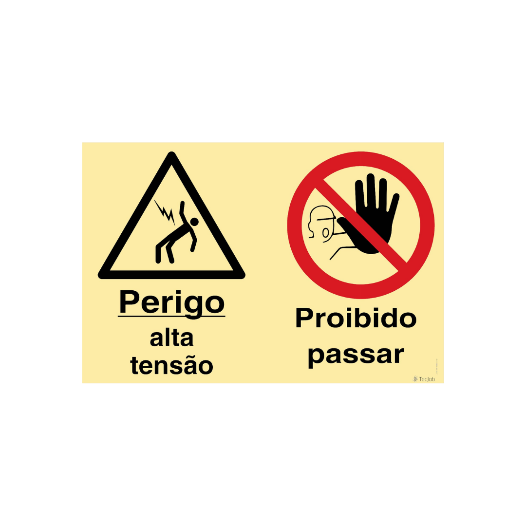 Sinalética Perigo Alta Tensão/ Proibido Passar – OB0352