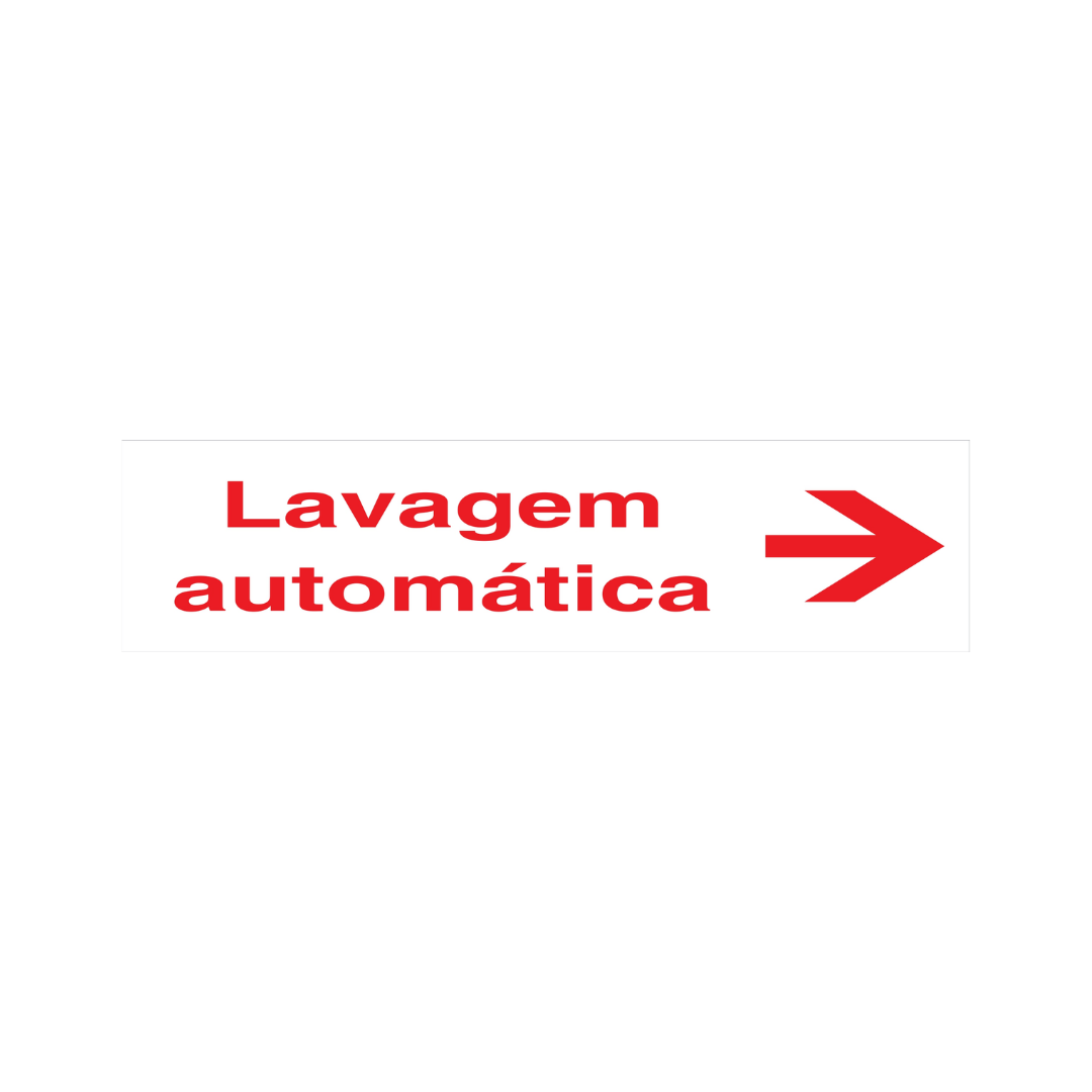 Sinalética Informação Painéis: Lavagem Automática (Direita) – IN2030