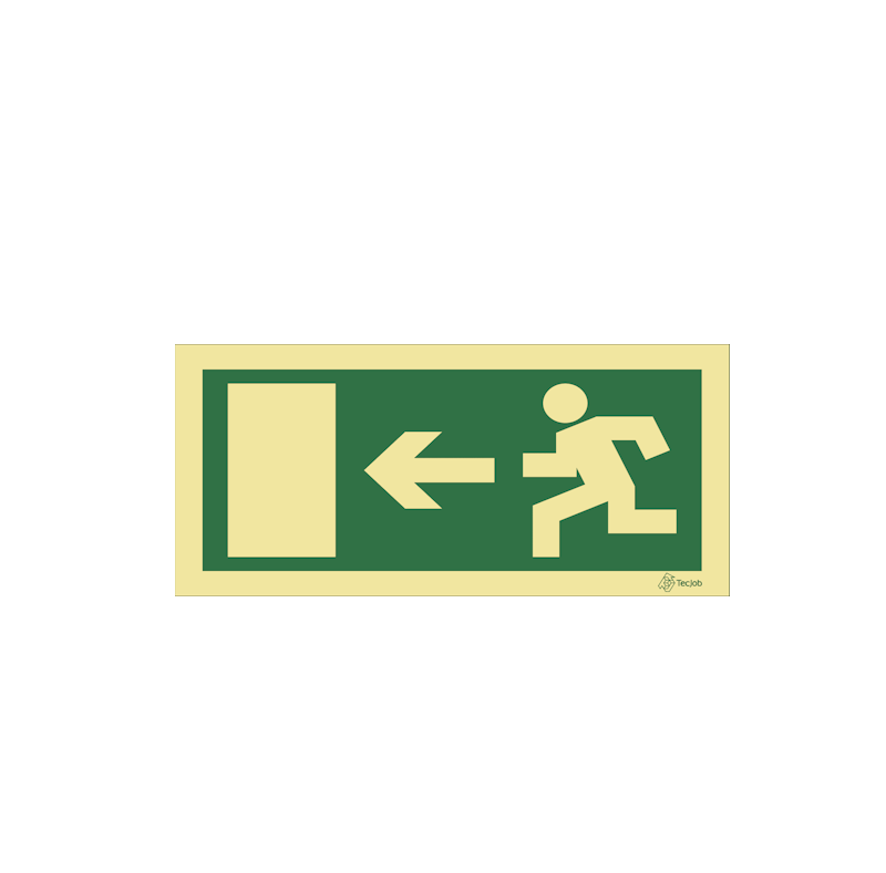 Sinalética Saída de Emergência à Esquerda - E0017