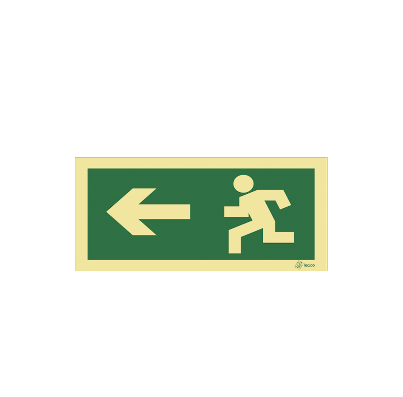 Sinalética Caminho Evacuação - Seta para a Esquerda - E0067