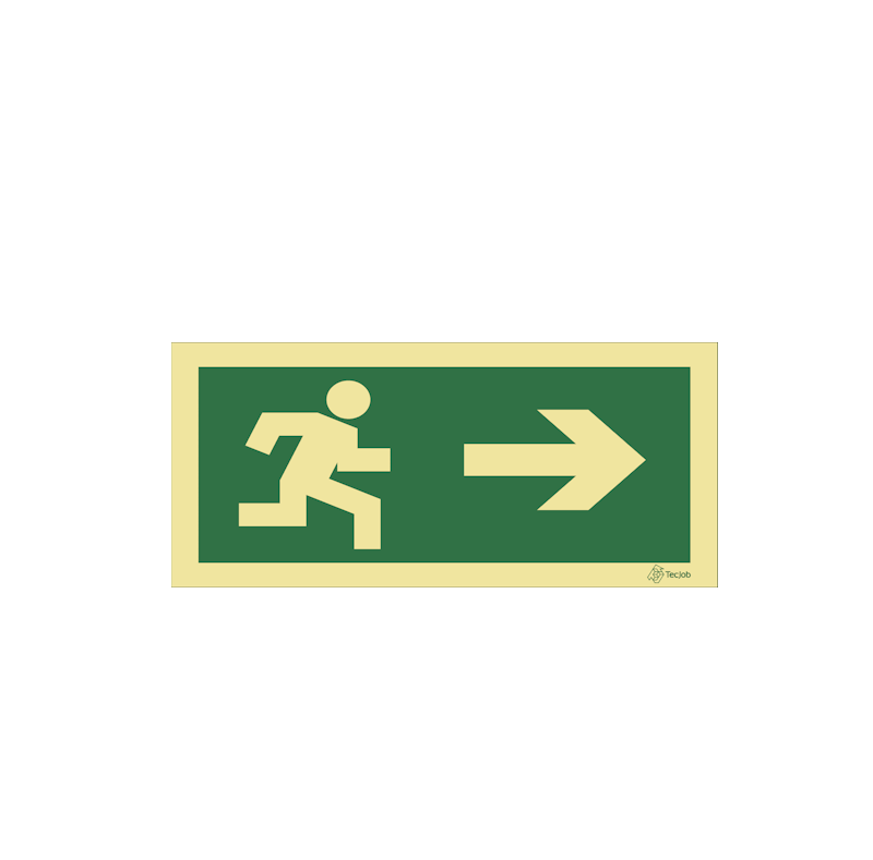 Sinalética Caminho Evacuação - Seta para a Direita - E0068