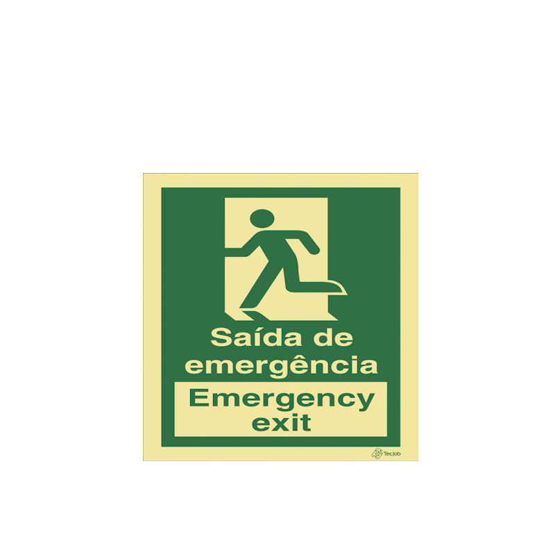 Sinalética Saída de Emergência/ Emergency Exit (Esquerda) - E0070