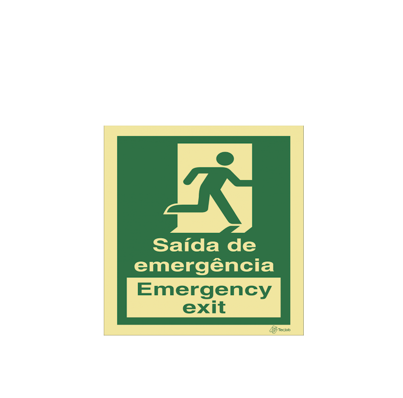 Sinalética Saída de Emergência/ Emergency Exit (Direita) - E0071