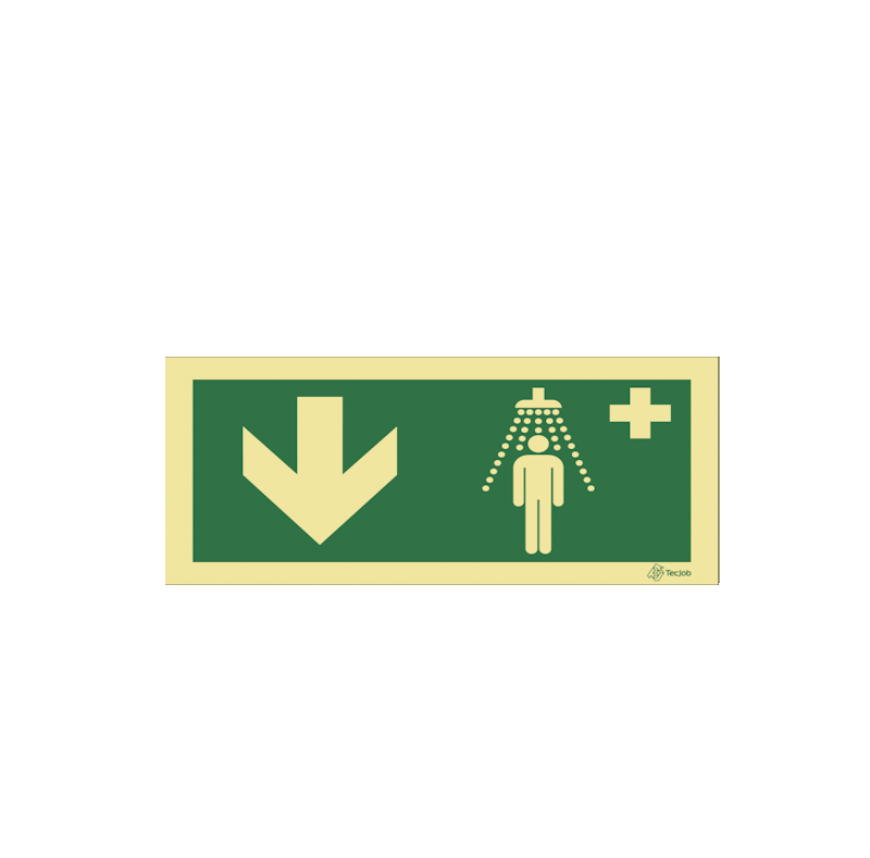 Emergency Shower Sign - Down Arrow - E0204