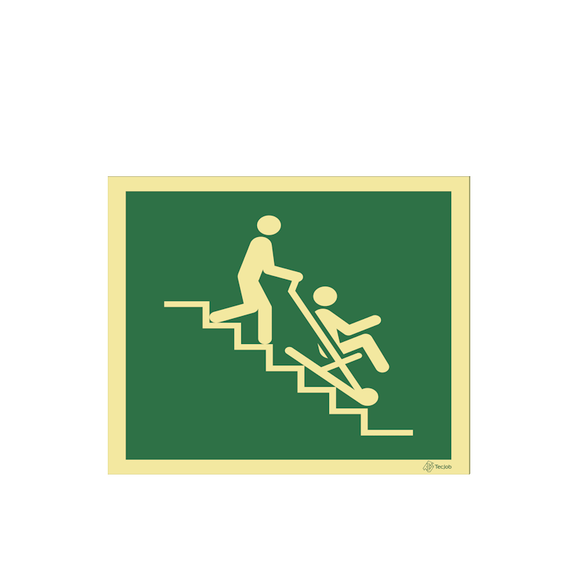 Emergency Evacuation Chair Sign for People with Disabilities or Reduced Mobility - E0239