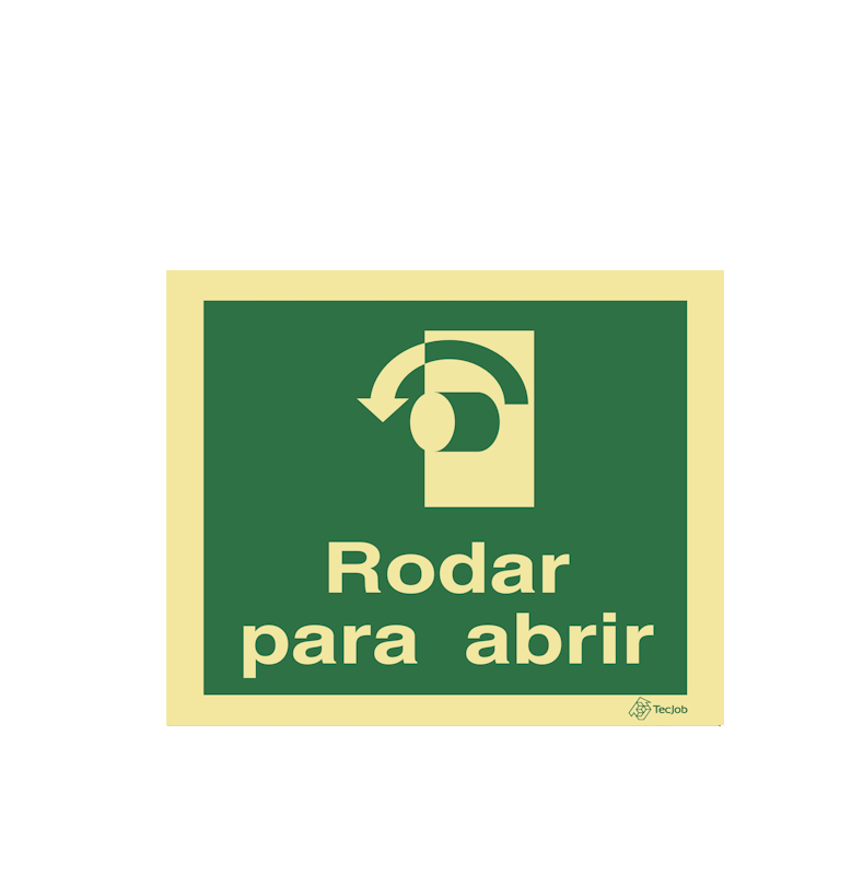 Sinalética Rodar para Abrir (Esquerda) - E0411