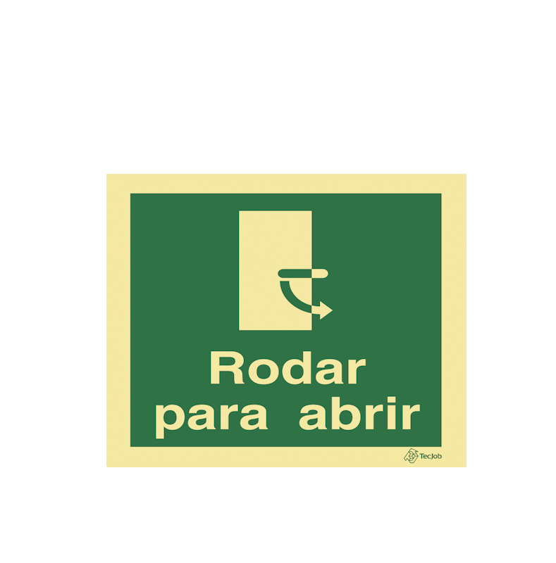 Sinalética Rodar para Abrir (Direita) - E0413