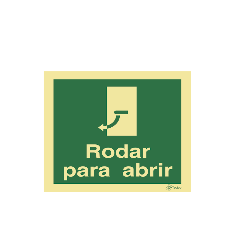 Sinalética Rodar para Abrir (Esquerda) - E0414