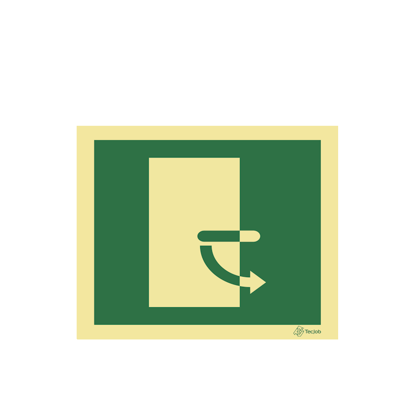 Sinalética Rodar para Abrir (Direita) - E0419