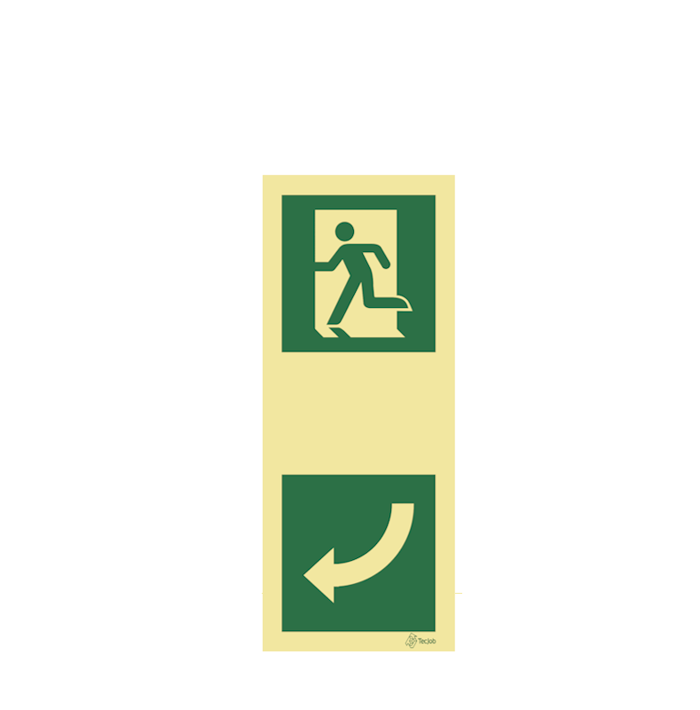 Sinalética de Saída. Rodar para a Esquerda para Abrir - E0431