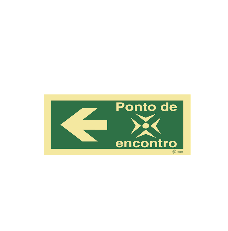 Sinalética Ponto de Encontro à Esquerda - E0494