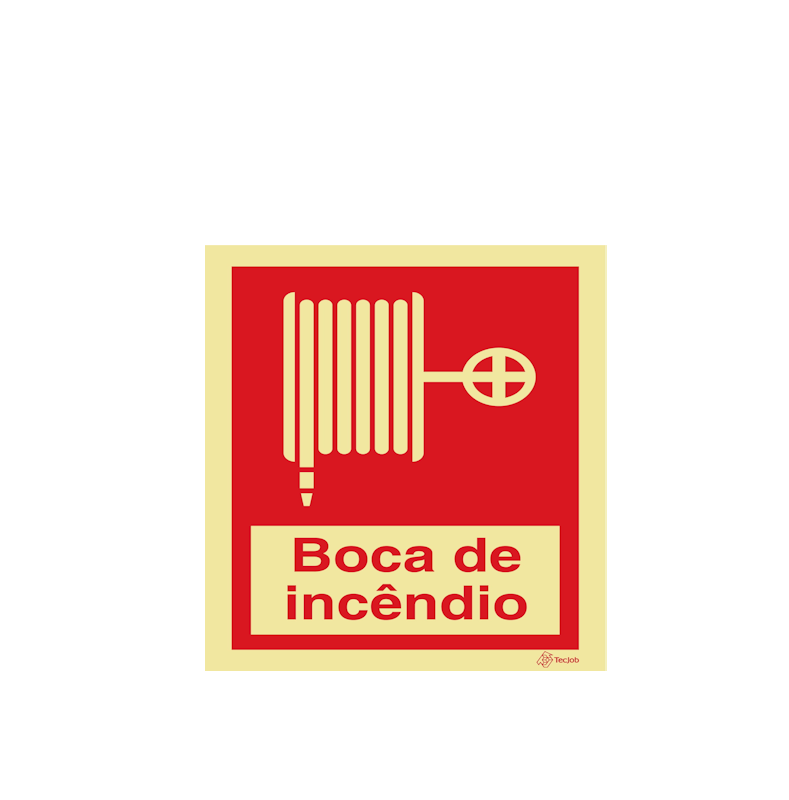 Sinalética Boca de Incêndio com Texto - I0020