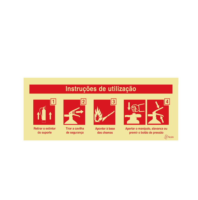 Sinalética Instruções de Utilização de Extintores - I0070