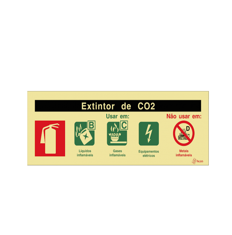 Sinalética Agente Extintor CO2 - I0110