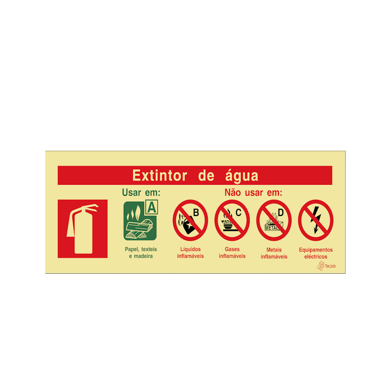 Sinalética Agente Extintor de Água - I0111