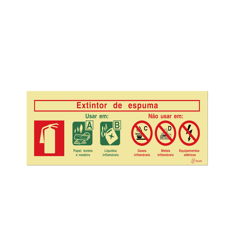 Sinalética Extintor de Espuma - I0141