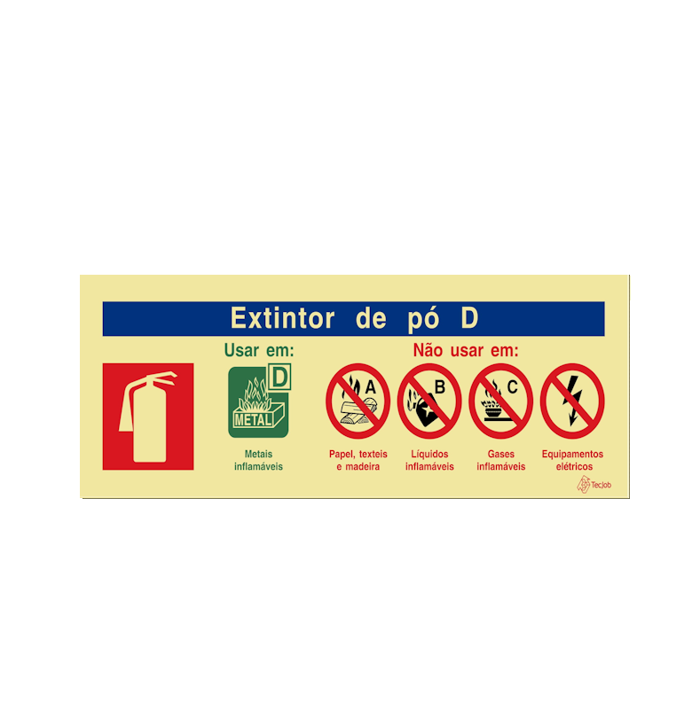 Sinalética Extintor de Pó D - I0144