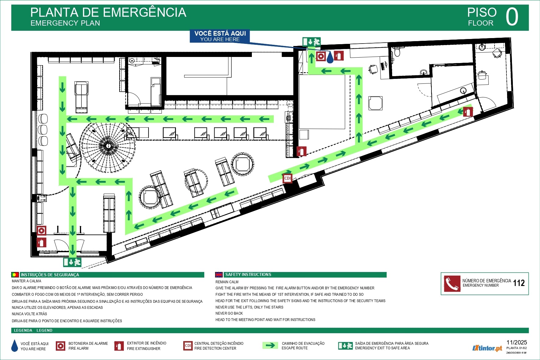 Planta de Emergência - Segurança e Orientação
