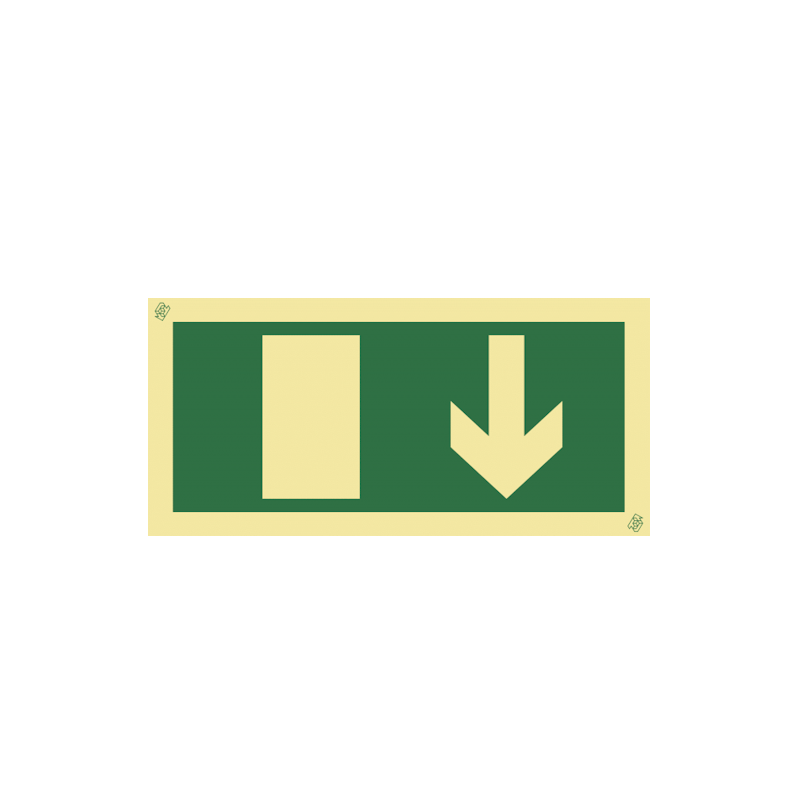 Sinalética Saída - Seta para Baixo - E0005