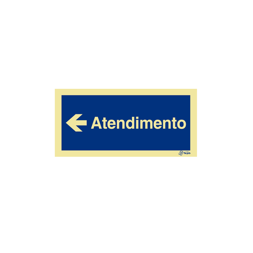Sinal Atendimento com Seta Esquerda - IN0486
