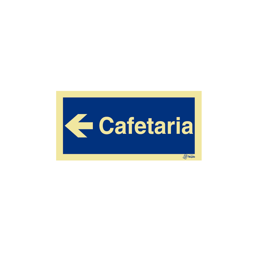 Sinal Sinal Cafetaria com Seta Esquerda - IN0532