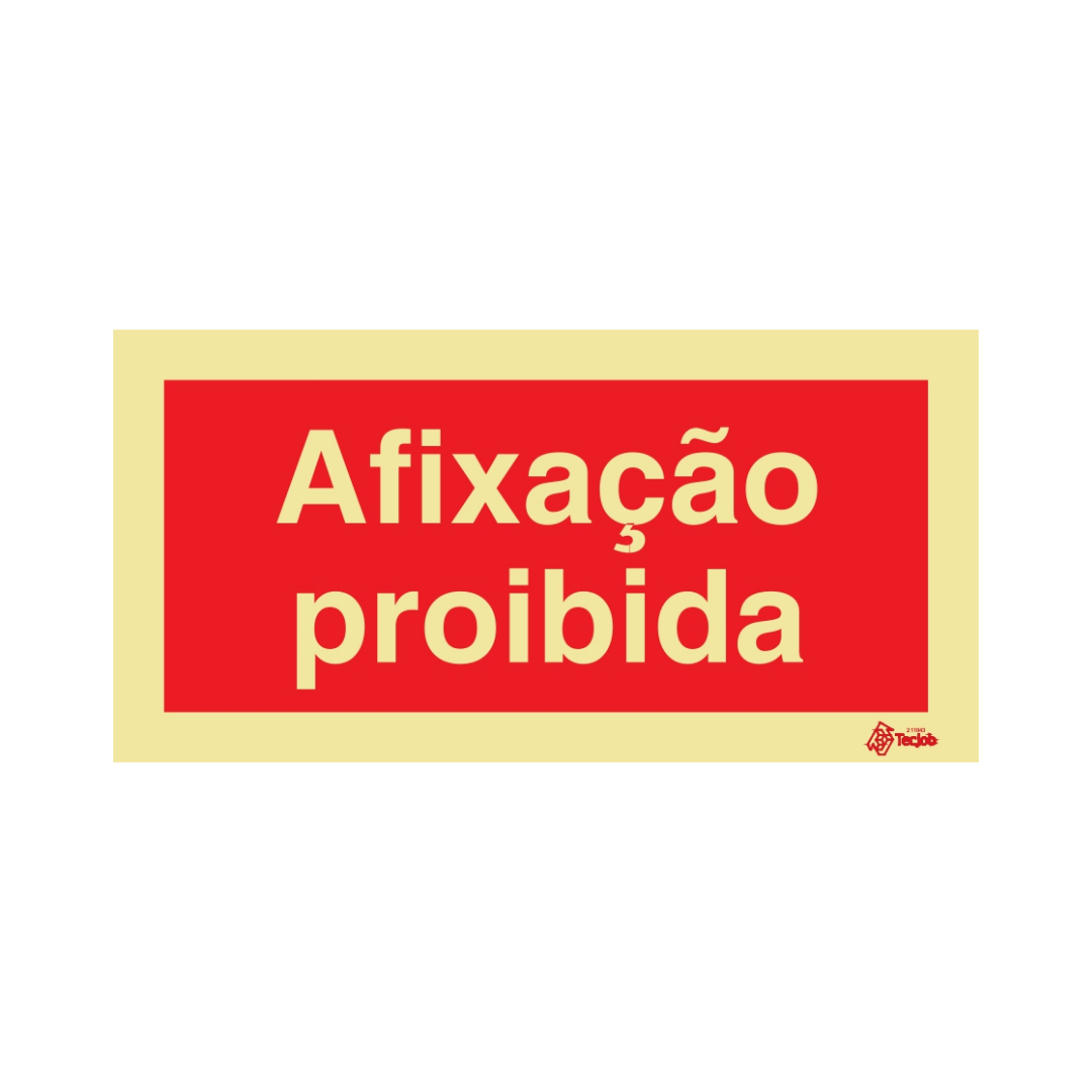 Sinalética Afixação Proibida – PR0360