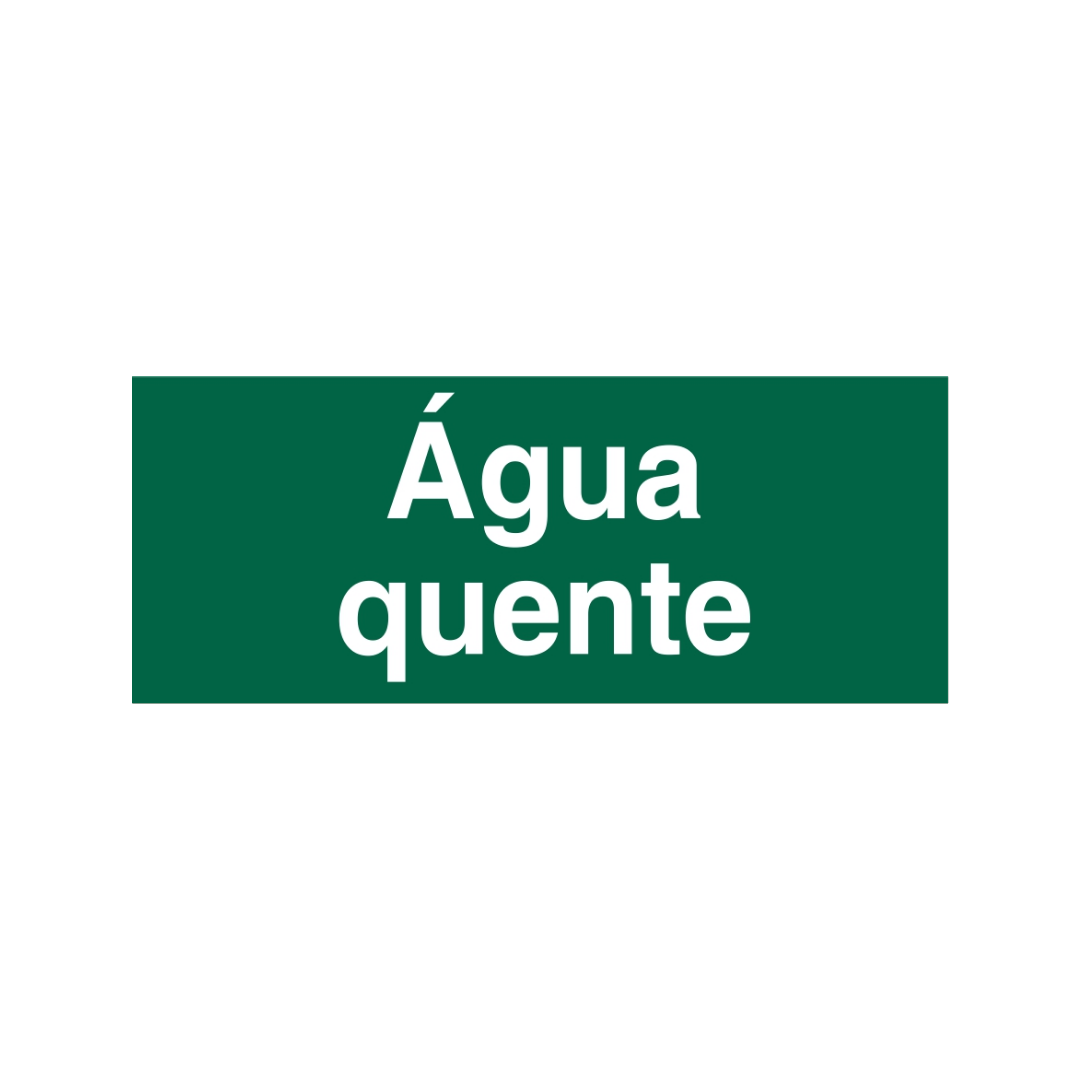 Sinalética Informação Água Quente - IN1584