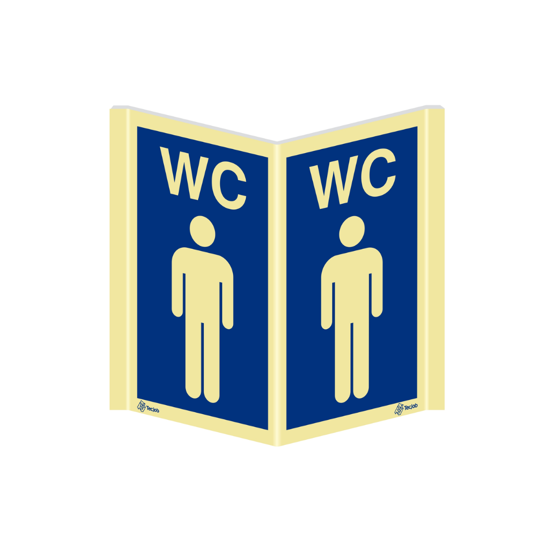 Sinalética Panorâmica WC Masculino – PA0180
