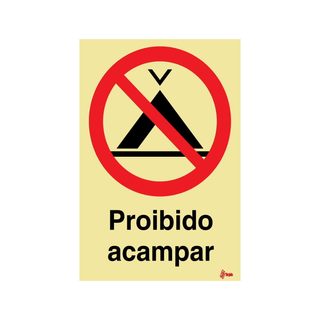 Sinalética Proibido Acampar – PR0137