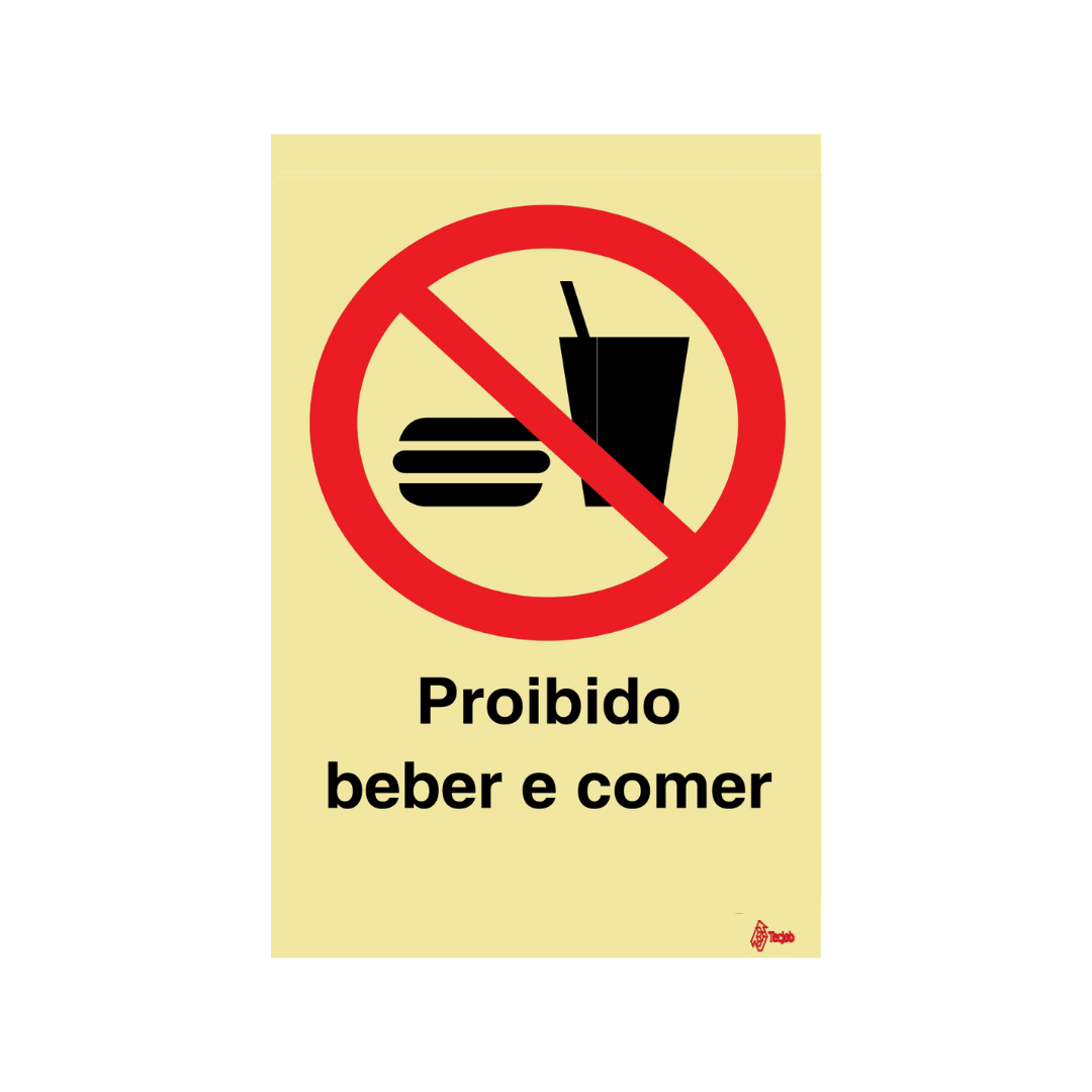 Sinalética Proibido Beber e Comer – PR0300