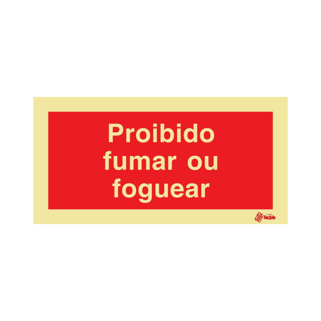 Sinalética Proibido Fumar ou Foguear – PR0359