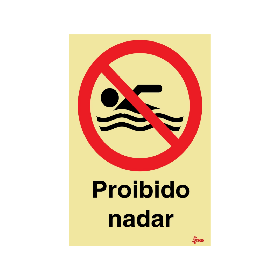 Sinalética Proibido Nadar – PR0140