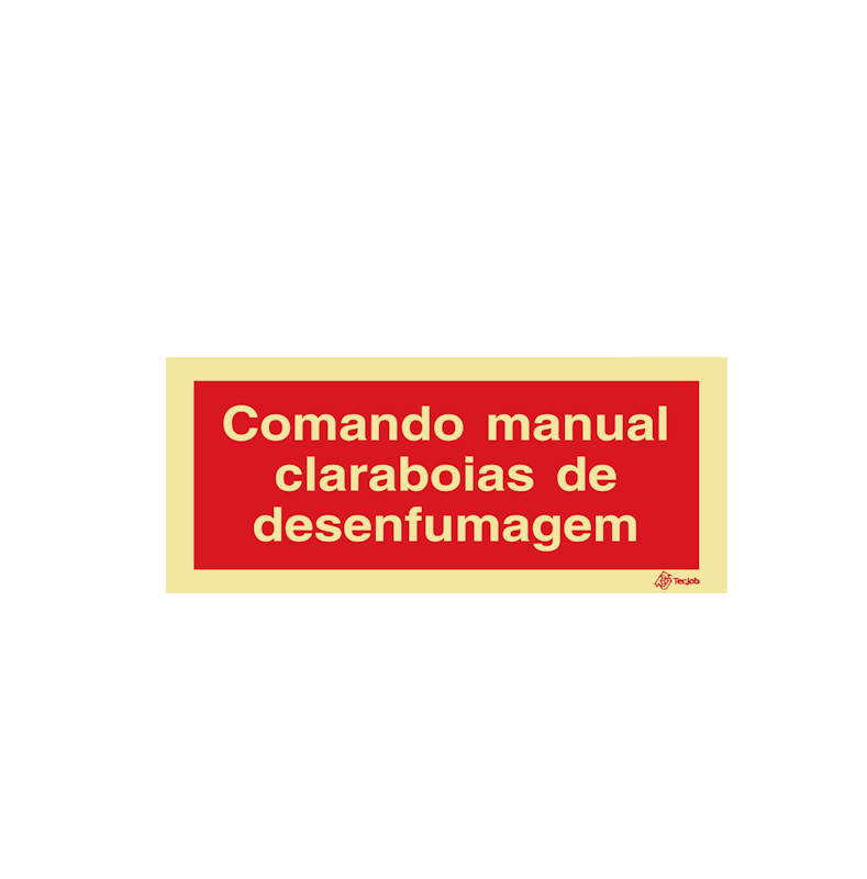 Sinalética Comando Manual Claraboias de Desenfumagem - I0586