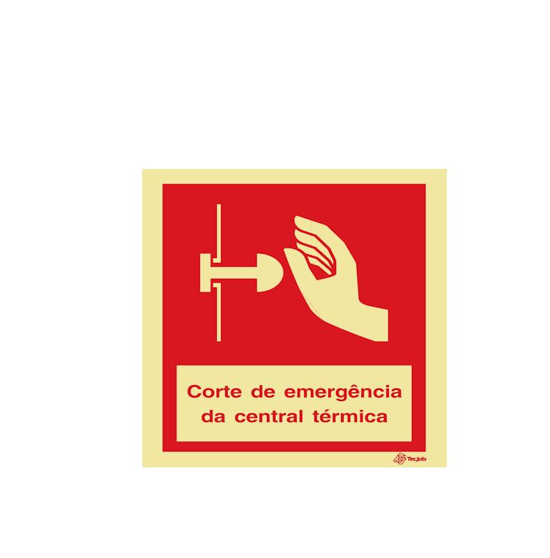 Sinalética Corte de Emergência da Central Térmica - I0323
