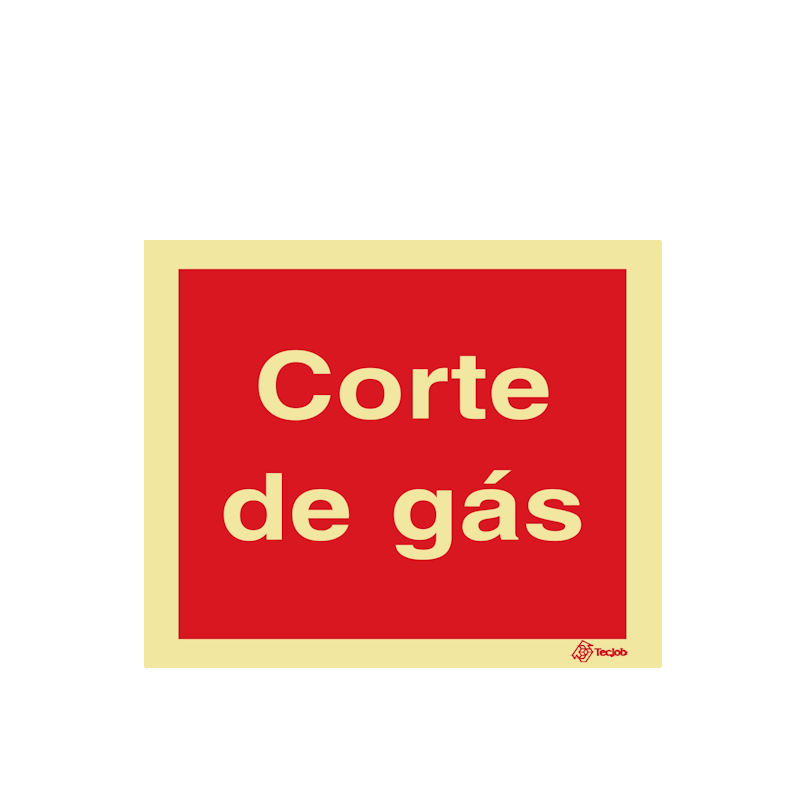 Sinalética Corte de Gás - I0517