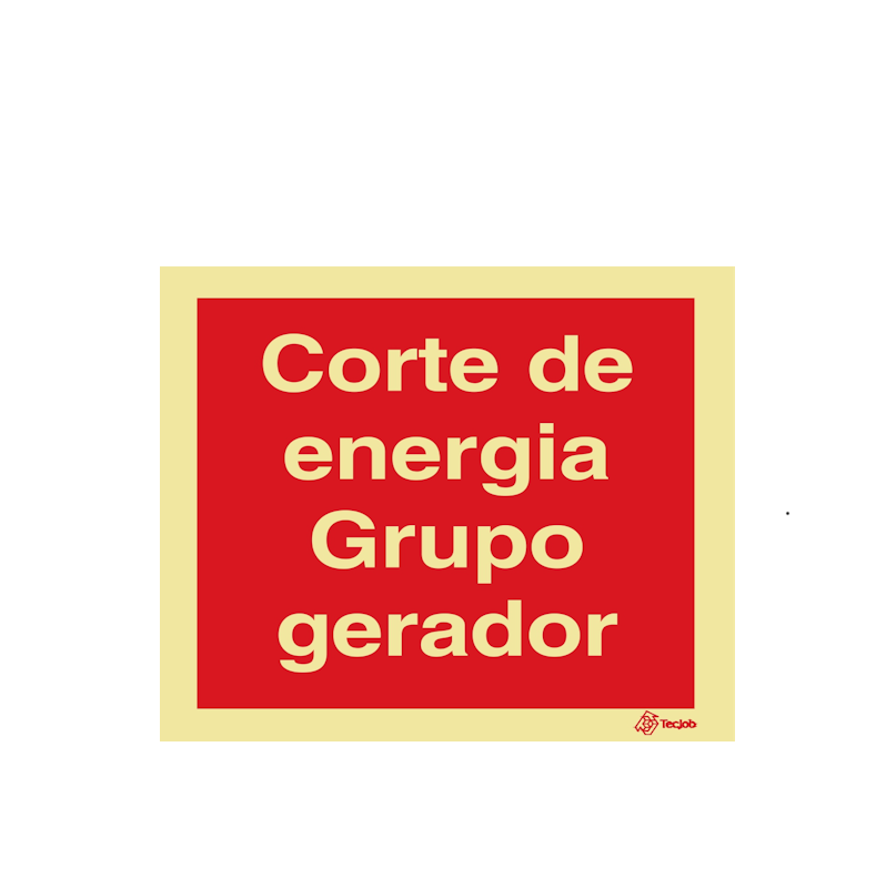 Sinalética Corte de Energia Grupo Gerador - I0522