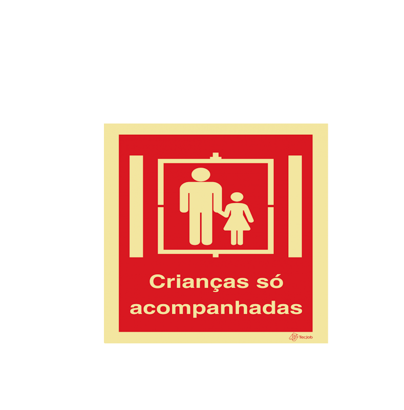 Signage: Children Only Accompanied in Elevators – I0371