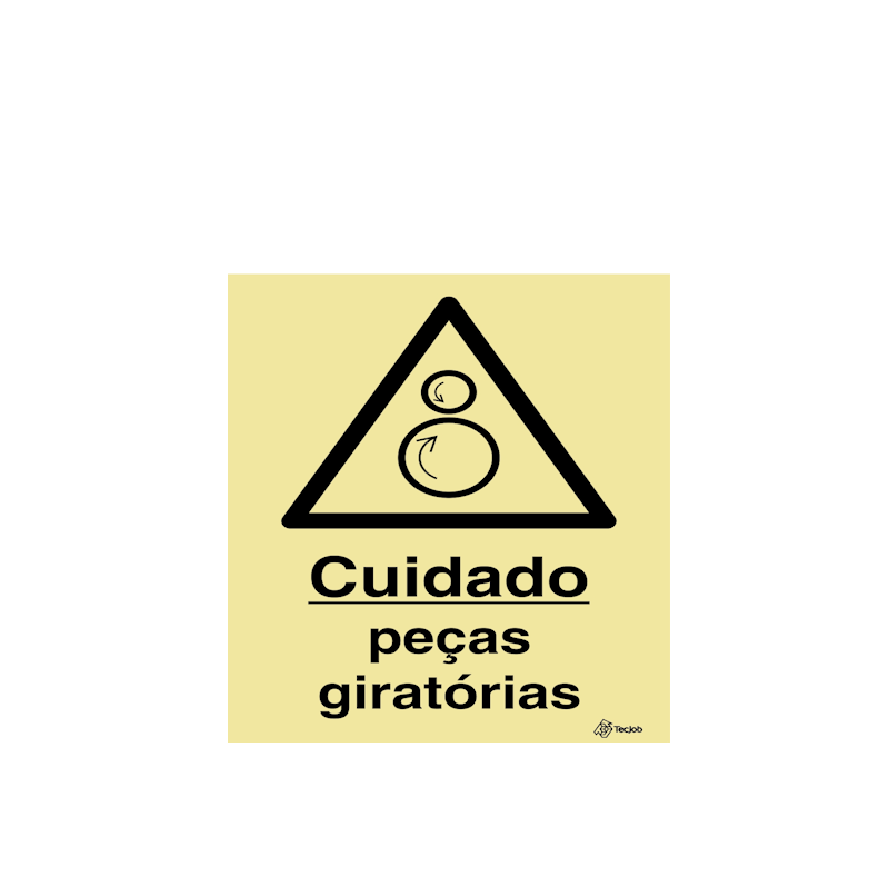 Sinalética Cuidado Peças Giratórias - IS0235