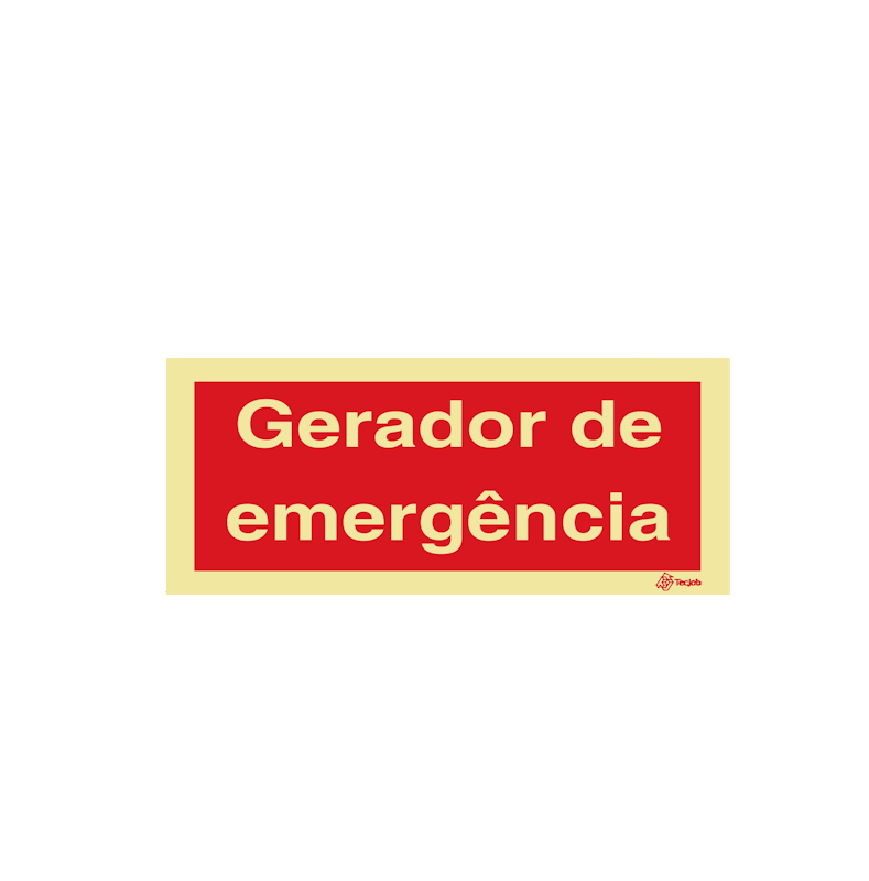 Sinalética Gerador de Emergência - I0614