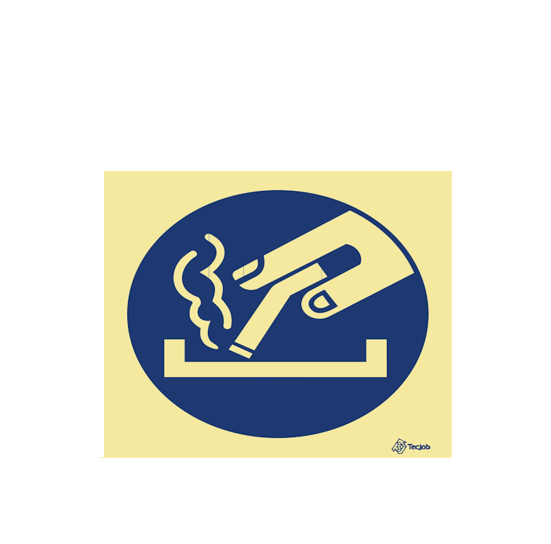 Sinalética Obrigatório Apagar o Cigarro - OB0133