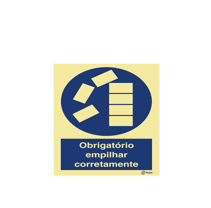 Sinalética Obrigatório Empilhar Corretamente - OB0204