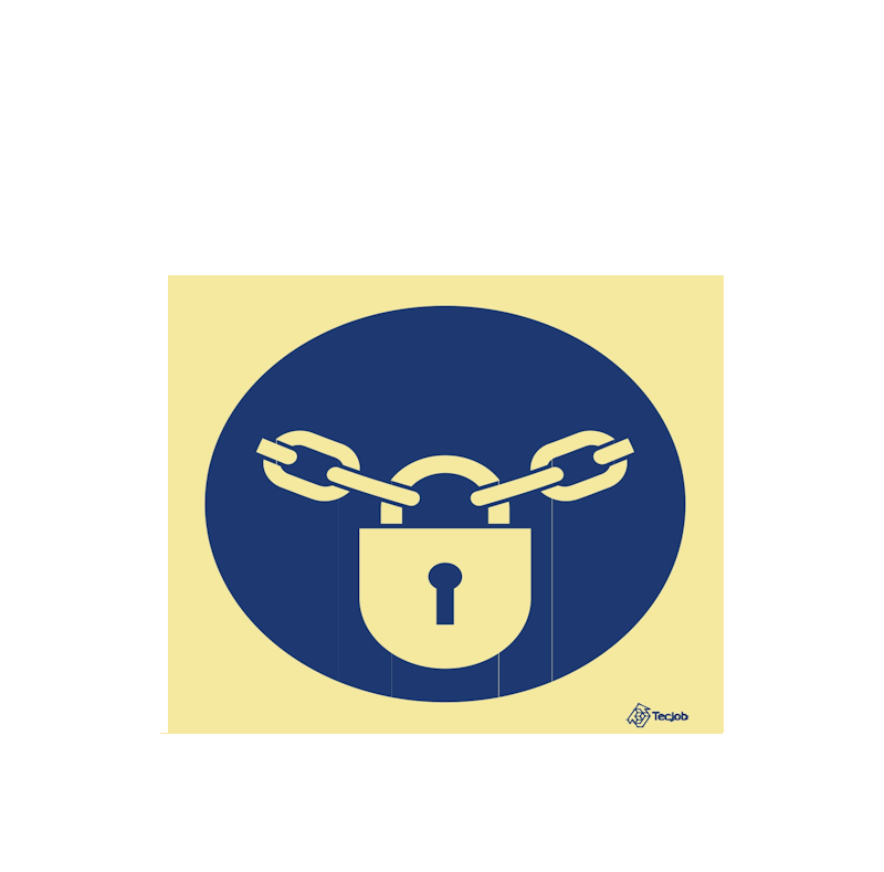 Sinalética Obrigatório Manter Fechado - OB0126