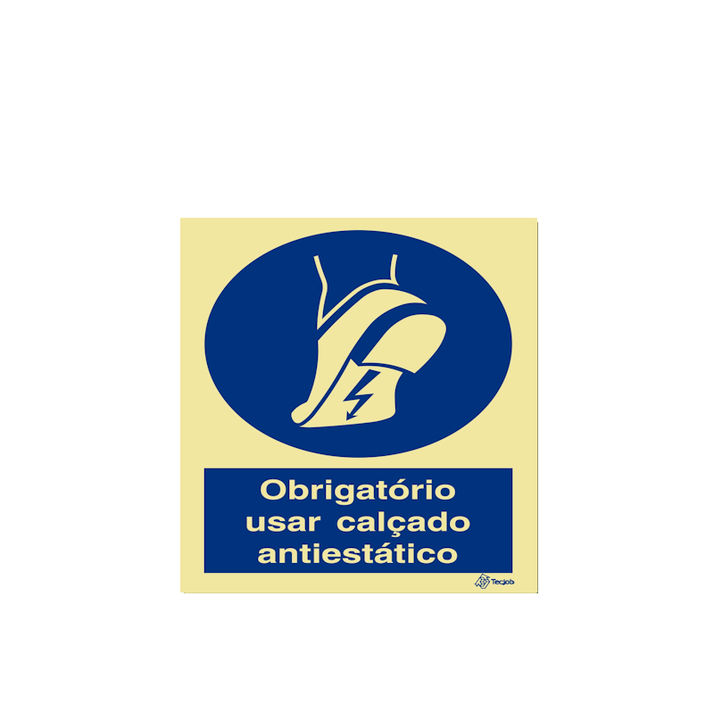 Sinalética Obrigatório Usar Calçado Antiestático - OB0057