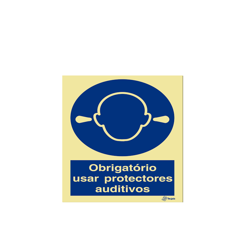 Sinalética Obrigatório Usar Protetores Auditivos - OB0045