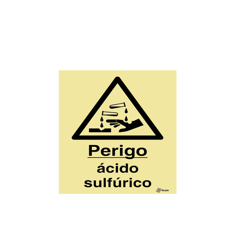 Sulfuric Acid Hazard Warning Sign - ISO 275