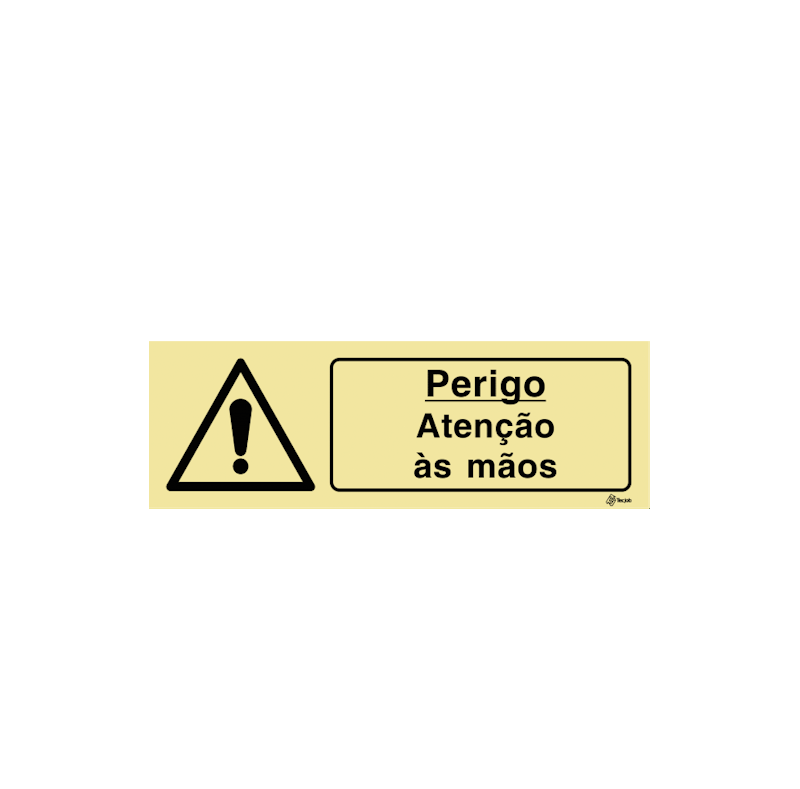 Sinalética Perigo Atenção às Mãos - IS0408